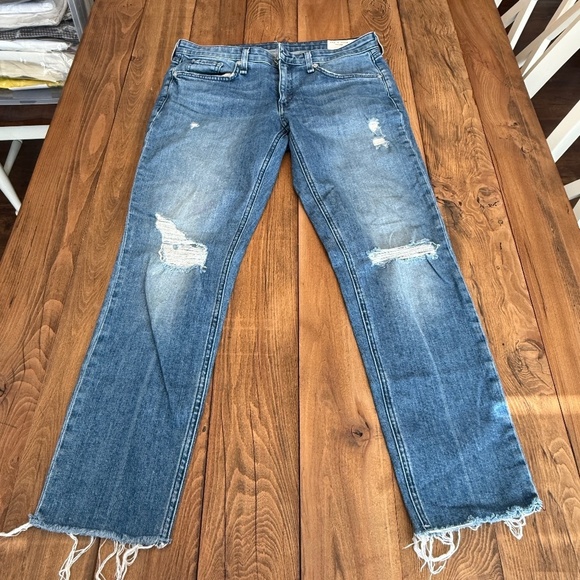 rag & bone Dre Low Rise Slim Boyfriend in Aviation Way 45028 - Picture 5 of 16